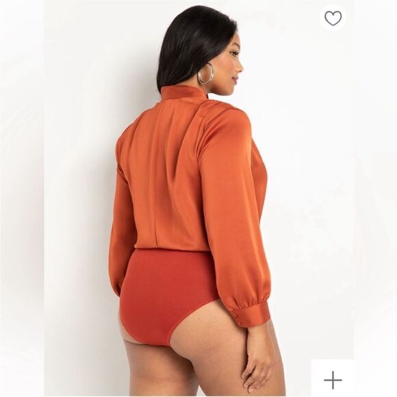 Eloquii Strong Shoulder Long Sleeve Bodysuit NWT - Picture 2 of 8